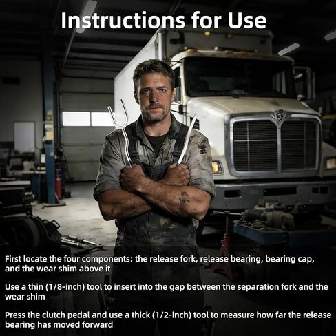 مجموعة قياس تعديل قابض الشاحنة 5035، أداة تعديل قابض نصف الشاحنة للقوابض شديدة التحمل من نوع السحب، قياس دقيق للعب الحر in Kuwait