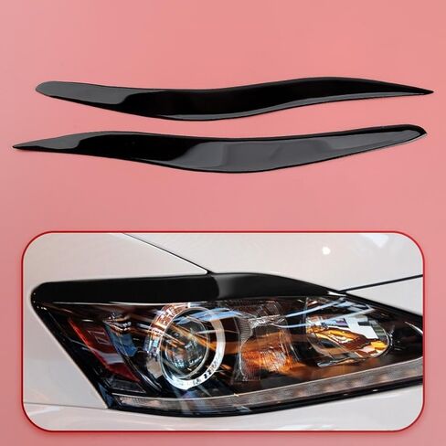 beler 1 Pair Glossy Piano Black Front Headlight Eyelid Eyebrow Cover Trim Decal Fit for Lexus IS250 IS300 2006-2012 in Saudi Arabia