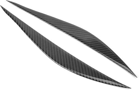 2Pcs Head Light Lamp Eyebrow Decoration Moulding Cover Trim Carbon Fiber ABS Compatible for BMW F30 3 Series 2013-2017 in Saudi Arabia