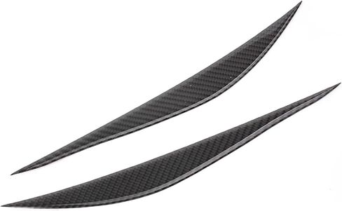 2Pcs Head Light Lamp Eyebrow Decoration Moulding Cover Trim Carbon Fiber ABS Compatible for BMW F30 3 Series 2013-2017 in Saudi Arabia