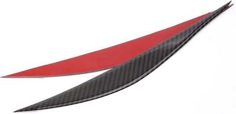 2Pcs Head Light Lamp Eyebrow Decoration Moulding Cover Trim Carbon Fiber ABS Compatible for BMW F30 3 Series 2013-2017 in Saudi Arabia