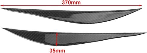 2Pcs Head Light Lamp Eyebrow Decoration Moulding Cover Trim Carbon Fiber ABS Compatible for BMW F30 3 Series 2013-2017 in Saudi Arabia