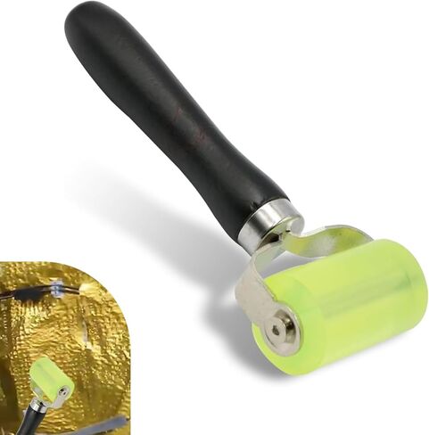 Car Audio Sound Deadening Application Wheel Roller, 1.4" x 2" Noise Filter Application for Noise Filter Wallpaper, Car Sound Deadening Rubber Roller, Universal for Most Cars (Green) in Saudi Arabia