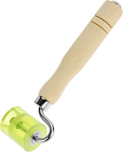 QWORK Auto Car Audio Sound Deadening Roller, PU Seam Roller for Heat Abatement Mat, Wallpaper & Mat Application, Wooden Handle, Riveted Steel Bracket, 1.6" Wide Roller in Saudi Arabia