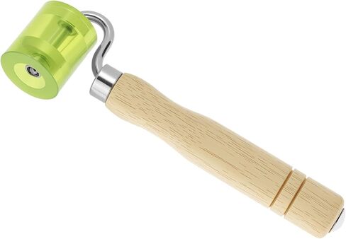 QWORK Auto Car Audio Sound Deadening Roller, PU Seam Roller for Heat Abatement Mat, Wallpaper & Mat Application, Wooden Handle, Riveted Steel Bracket, 1.6" Wide Roller in Saudi Arabia