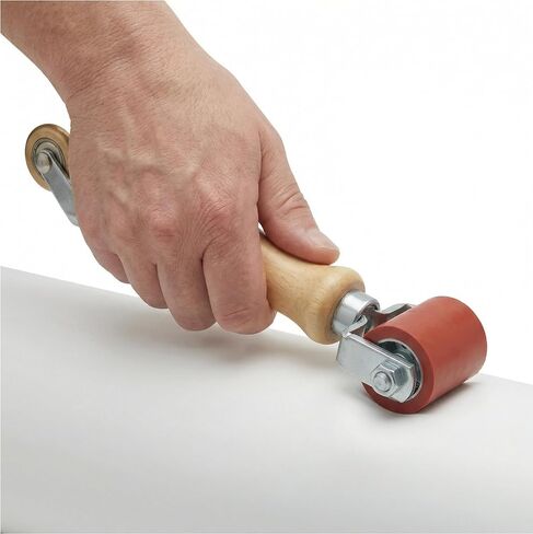 أسطوانة درز TPO وPVC وEPDM - أسطوانة رئيسية من السيليكون مع أسطوانة Penny بتفاصيل نحاسية، ومقبض خشبي مريح، وأداة درز السقف أحادية الطبقة in Kuwait