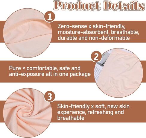 3Pcs Lady Camisole Modesty Panel Cleavage Cover Anti Peep Invisible Modesty Inserts for Low Cut Dresses - Black, Apricot, White in Saudi Arabia