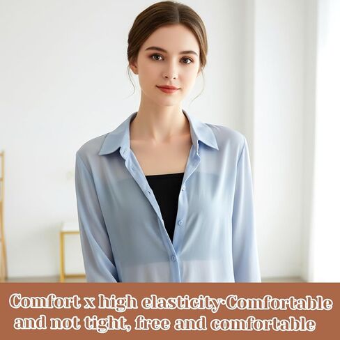 3Pcs Lady Camisole Modesty Panel Cleavage Cover Anti Peep Invisible Modesty Inserts for Low Cut Dresses - Black, Apricot, White in Saudi Arabia