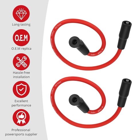 JAVIK 2pcs Spark Plug Wire Cap for FLHR FLHT FLHP FLHX FLTR FLTRSEI FLHTC 1999-2008 O.E.M# 31992-99B in Kuwait