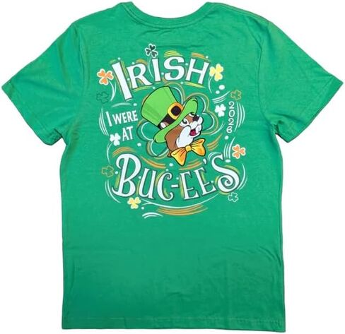 Buc-ee's 2026 Irish We're at St Patrick's Day Green T-Shirt, Graphic Tee with Shamrock Design in Saudi Arabia