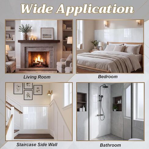 Novabright 10 Sheet Plain White Peel and Stick Backsplash Tile 12 x 12 in Rectangle Subway Self Adhesive Wall Tiles for Kitchen Wall Bathroom Countertops in Kuwait