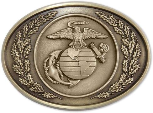 Indiana Metal Craft US MARINE CORPS EGA Traditional Design Solid Brass Belt Buckle MADE IN USA in Saudi Arabia