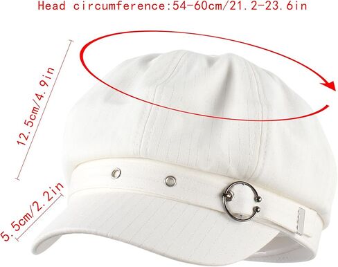 Women Cotton Blend Newsboy Cap Cabbie Paperboy Painter Visor Hat in Saudi Arabia