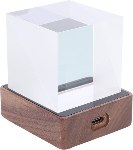 Zunate Bitcoin Stock Ticker Display, 4.3 inch LCD High Contrast Display, Crystal Glass, 2.4GHz WiFi Real Time Cryptos Price Display with Digital Clock Weather Temperature Humidity (Walnut) in Saudi Arabia
