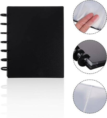 TEHAUX Black and White 4-grid Postcard Album 3-inch 20-page Cool Black Single-sided Photo Holder for Travel and Home Storage in Saudi Arabia