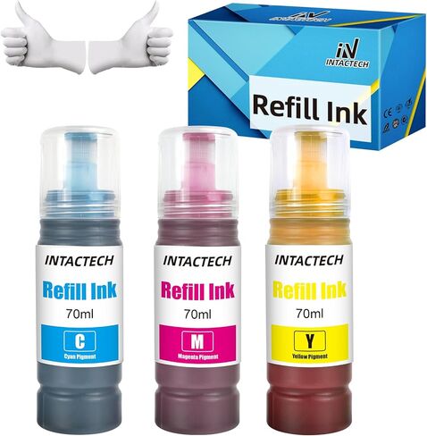 Compatible Ink Replacement for T542 542 Cyan Magenta Yellow Ink Bottle Work for ET-5800 ET-5850 ET-5880 ET-16600 ET-16650 Printer (70ml*6, Color Combo Pack) in Kuwait