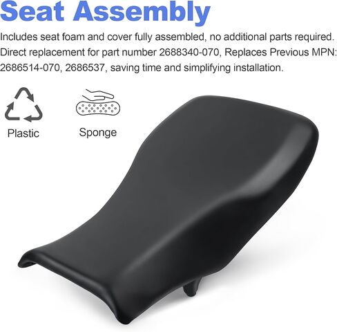 Complete Seat Assembly 2688340-070 Compatible with Polaris Sportsman 570/570 EPS / 570 SP EPS/EPS Premium/EPS Limited & 450 HO / 450 HO EPS -Replaces Previous 2686514-070 in Saudi Arabia