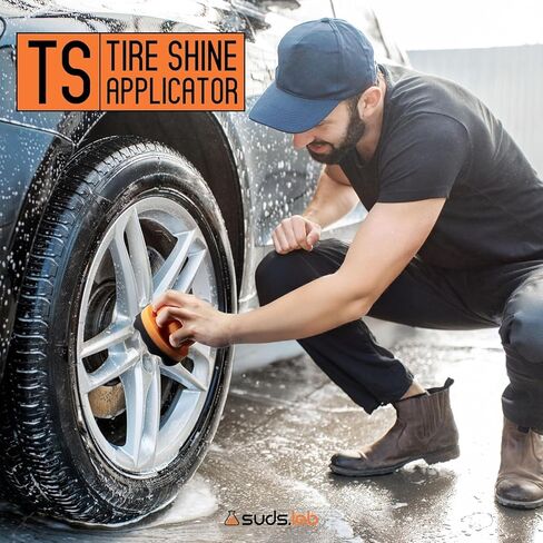 Suds Lab TS Tire Shine Applicator - Reusable Foam Applicator for Tire Treatments - Use with Tire Gel, Tire Shine, Tire Wet, Tire Balm, and More! in Saudi Arabia