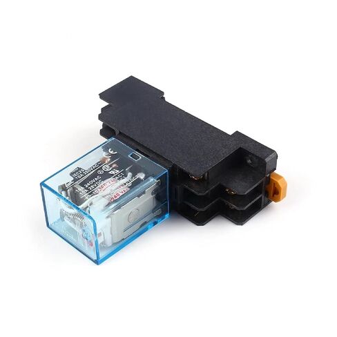مرحل طاقة تيار متردد 220 فولت مع قاعدة مقبس، 10 أمبير DPDT، متوافق مع HHC68A-2Z LY2NJ HH62P، تحكم في الدائرة المزدوجة in Saudi Arabia