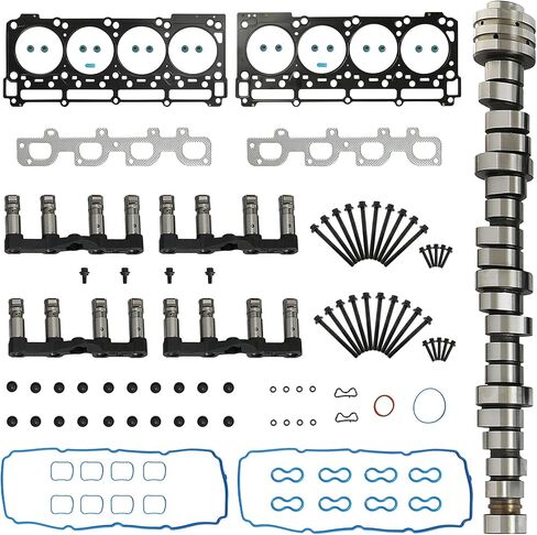 6.4 Hemi MDS Lifters مجموعة عمود الحدبات مع مجموعة حشية الرأس مناسبة لسيارة جيب جراند شيروكي دودج تشالنجر تشارجر كرايسلر 300 6.4L V8 2012-2019 استبدال #53022314AD HS26568PT in Kuwait