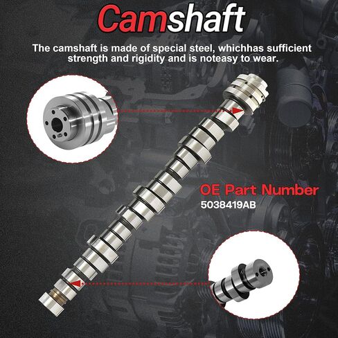 6.4 Hemi MDS Lifters Camshaft Kit with Head Gasket Set Fit for Jeep Grand Cherokee Dodge Challenger Charger Chrysler 300 6.4L V8 2012-2019 Replace#53022314AD HS26568PT in Saudi Arabia