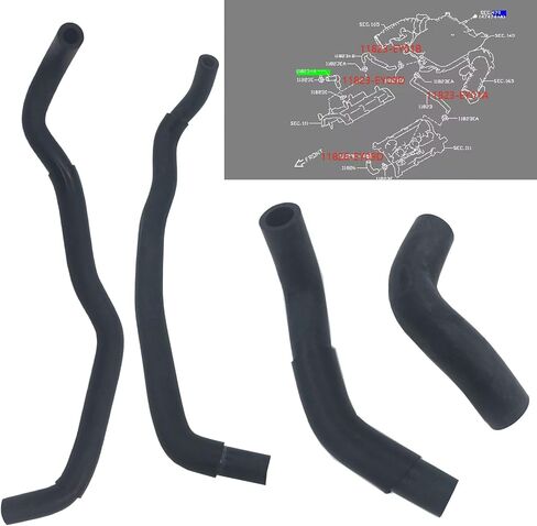 Jiayouy Valve Hose Kit Compatible with Infiniti J50 QX50 S51 FX37 CV36 HV36 G37 Y51 Q70 ⅤQ37HR, Compatible with Nissan 370Z Z34 2013-2018, 11823-EY01B 11823-EY01A 11823-EY09D 11826-EY09D in Saudi Arabia