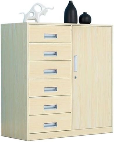 File Cabinet 6 Drawer Cabinet Household Multifunctional Storage Metal Data File Organizer Office Storage Cabinets,Bruin in Saudi Arabia