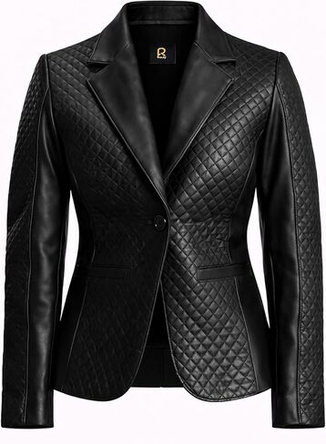 Rauly Women’s Black Genuine Leather Blazer Coat – Tailored Brown Leather Jacket Women in Saudi Arabia