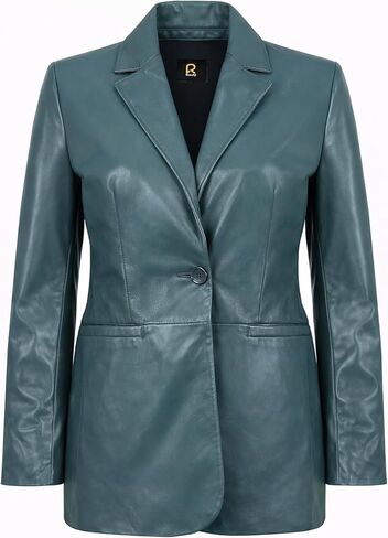 Rauly Women’s Black Genuine Leather Blazer Coat – Tailored Brown Leather Jacket Women in Saudi Arabia