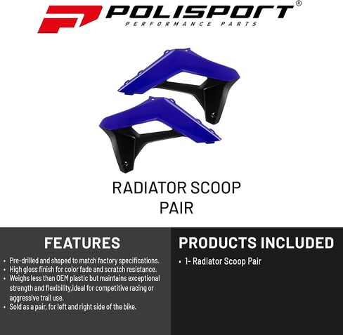 Polisport Radiator Scoops – Blue/Black Panels for Sherco SC/SC-F (2019-2023) Sherco SE/SEF (2017-2024) – OEM Fit, Glossy Finish, Lightweight & Impact-Resistant, Easy Installation in Saudi Arabia