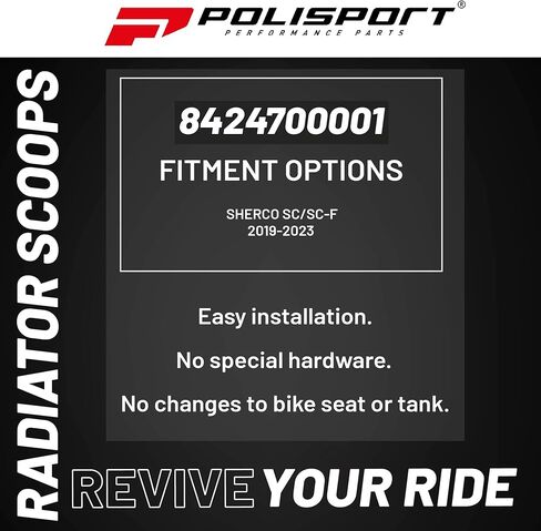 Polisport Radiator Scoops – Blue/Black Panels for Sherco SC/SC-F (2019-2023) Sherco SE/SEF (2017-2024) – OEM Fit, Glossy Finish, Lightweight & Impact-Resistant, Easy Installation in Saudi Arabia