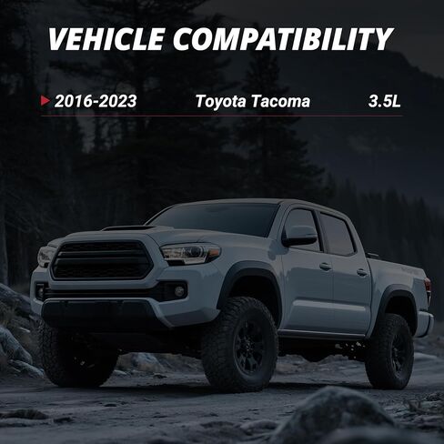 مدخل هواء بارد من EVIL ENERGY متوافق مع 2016-2023 Toyota Tacoma 3.5L، يتضمن درع الحرارة وفلتر مسبق، أسود in Kuwait