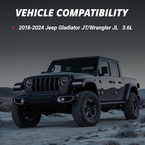 مدخل هواء بارد من EVIL ENERGY متوافق مع 2018-2024 Jeep Wrangler JL/Jeep Gladiator JT 3.6L، يزيد من قوة الحصان وأداء السحب والتسارع، ويشمل درع الحرارة وفلتر مسبق، أسود in Kuwait
