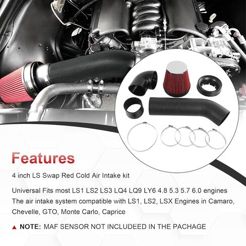 LS Swap Cold Air Intake kit Compatible with Camaro Chevelle GTO Monte Carlo Caprice LS1 LS2 LSX LQ4 LQ9 Restomod in Saudi Arabia