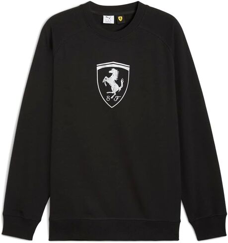 PUMA Mens Scuderia Ferrari Sportswear Shield Crew Neck Sweatshirt Casual - Black - Size M in Saudi Arabia