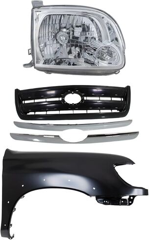 مجموعة المصابيح الأمامية البديلة تناسب جانب الركاب Toyota Tundra 2005-2006 (SR5 Extended Cab) مع مشاعل الحاجز 4.7L V8 in Saudi Arabia