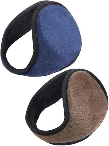 2Pcs Unisex Winter Ear Muffs Plush Ear Covers Lightweight Warm Warmers for Outdoor Sports Running Skiing Men Women in Saudi Arabia