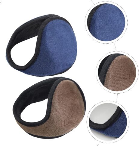 2Pcs Unisex Winter Ear Muffs Plush Ear Covers Lightweight Warm Warmers for Outdoor Sports Running Skiing Men Women in Saudi Arabia