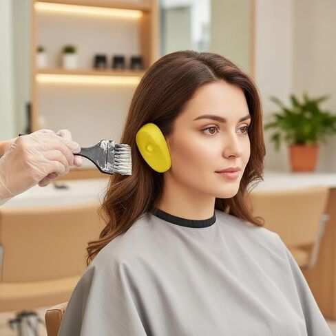 أغطية أذن من السيليكون قابلة لإعادة الاستخدام - مجموعة مكونة من 4 أزواج لتلوين الشعر وتجعيده وتصفيفه | واقيات أذن متينة لصبغ الشعر المنزلي وعلاجات الصالون الاحترافية in Saudi Arabia