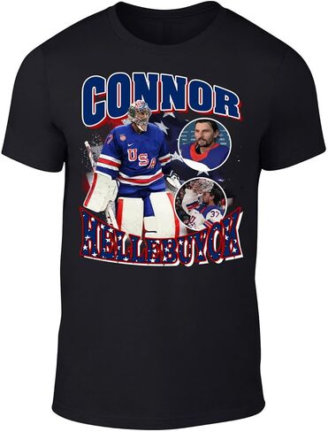 تي شيرت Connor Hellebuyck Bootleg Style Throwback Style للرجال البالغين in Saudi Arabia
