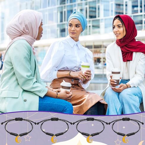 36 مجموعة من هدايا رمضان، أساور مجوهرات إسلامية مع بطاقات، هدايا العيد الإسلامي، هدايا رمضان للنساء والرجال، إكسسوارات عيد الفطر المبارك، سوار تركي، سجادة رمضان، عيد الحج، السفر، الصلاة in Kuwait