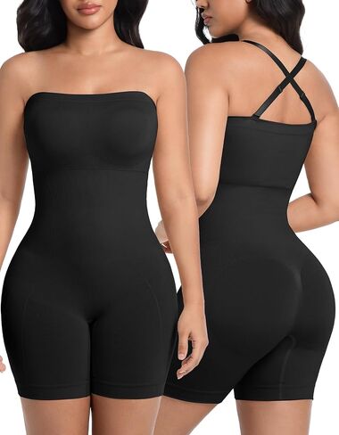 SIMIYA Shapewear Bodysuits Built in Bra, Tummy Control Strapless/strap Top for Women, Full Body Shaper Seamless Waist Trainer in Saudi Arabia