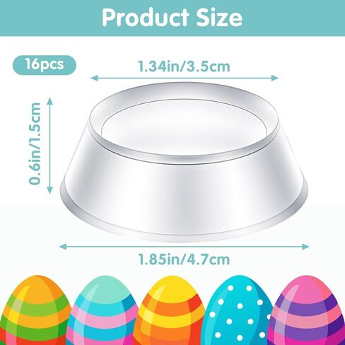 16Pcs Clear Round Reversible Conical Display Stands, Crystal Ball Stand, Baseball Stand for Crystal, Rock, Marble in Saudi Arabia