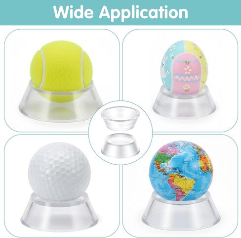 16Pcs Clear Round Reversible Conical Display Stands, Crystal Ball Stand, Baseball Stand for Crystal, Rock, Marble in Saudi Arabia