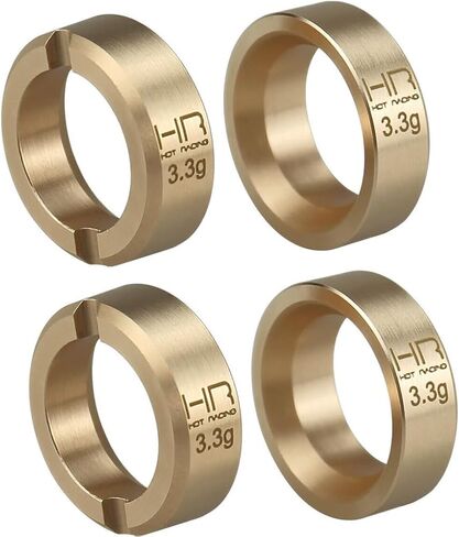 Hot Racing SXTY155H 3.3g Brass Wheel Weight Set (4) fits Axail SCX30 in Saudi Arabia