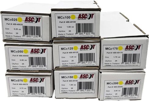 حزمة وزن العجلة المطلية بالرصاص طراز MC من Ascot .25oz-2.00oz (8 عناصر) in Kuwait