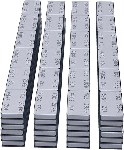 MIKKUPPA 1oz Adhesive Stick on Wheel Weights - Low Profile, Easy to Peel, 72pcs, 72oz/Box, Chrome Tire Weights for Cars, Trucks, SUVs, Motorcycles, RC Cars, OEM Quality in Saudi Arabia