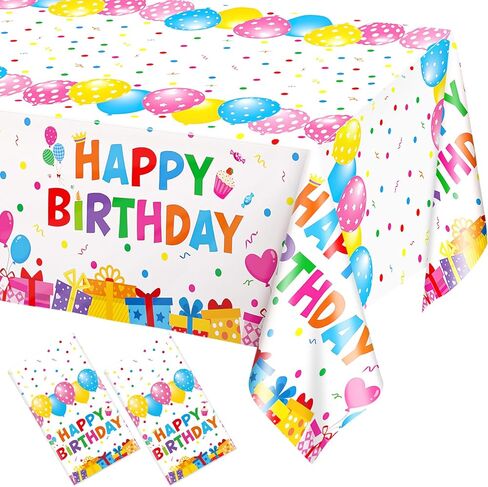 Wnink 2 Pack Table -Tableth - Soccer Party Decorations - غطاء طاولة مستطيل يمكن التخلص منه - نمط العشب - لحفلة عيد ميلاد Soccer - 54 × 108 بوصة in Kuwait