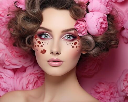 ملصق وجه Penta Angel Heart Face Stick على الوجه زي الأحجار الكريمة ذاتية اللصق لعيد الحب والهالوين ملصق مكياج للمهرجانات والعطلات والحفلات واللباس in Saudi Arabia