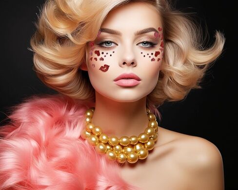 ملصق وجه Penta Angel Heart Face Stick على الوجه زي الأحجار الكريمة ذاتية اللصق لعيد الحب والهالوين ملصق مكياج للمهرجانات والعطلات والحفلات واللباس in Saudi Arabia